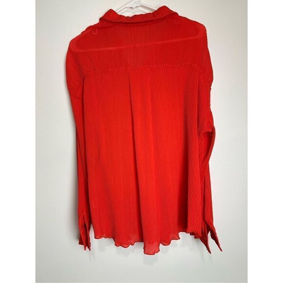 Orange Red Plisse Short set - Picture 4 of 8